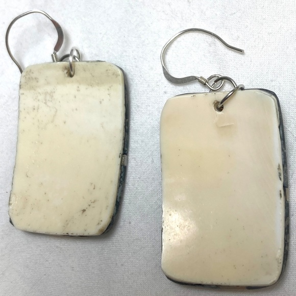 earrings vintage handmade New Mexico hanging - Picture 5 of 7